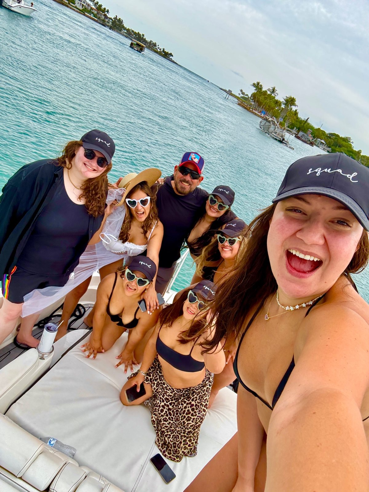 Capt. José Martín with a guest group on the bow